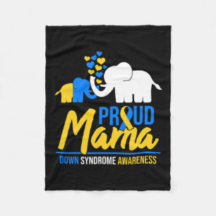 Mama Mom Down-Syndrom-Bewusstseinstag Süßer Elefan Fleecedecke