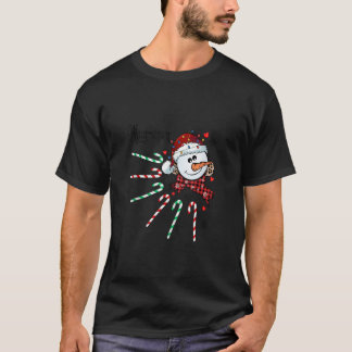 Mama Mom Snowman Candy Cane Weihnachten Weihnachte T-Shirt