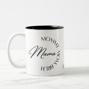 Mama Mommy Mama Bruh-Gift für Mama, Muttertagsgesc Zweifarbige Tasse