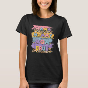 Mama Mommy Mama Bruh Leopard Boho Happy Mother Day T-Shirt