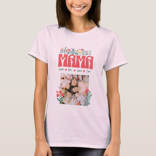 MAMA MOMMY MAMA MUTTER BESTE MAMA - Anpassen T-Shirt (Vorderseite)