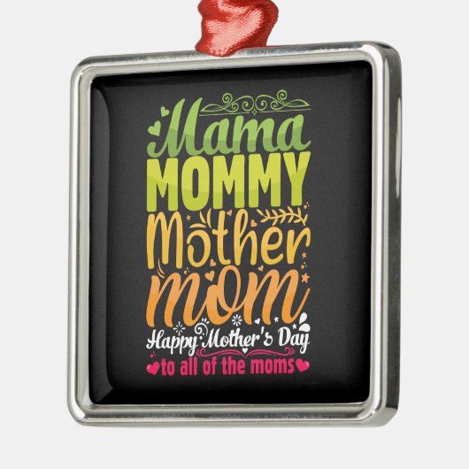 Mama Mommy Mother Ornament Aus Metall (Links)