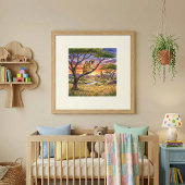 Mama Monkey und Baby-Kinderzimmer Poster