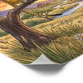 Mama Monkey und Baby-Kinderzimmer Poster (Ecke)