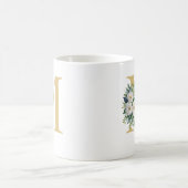 Mama Monogram Letter Floral Kaffeetasse (Mittel)