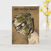 Mama Monster Custom Zombie Geburtstag Karte (Gelbe Blume)