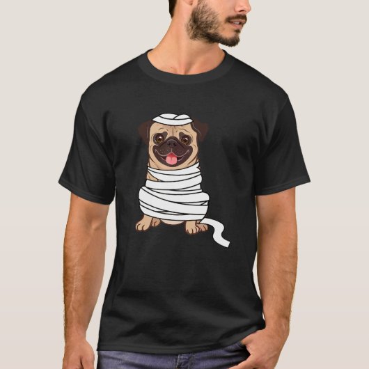 Mama Mops Niedlich Hund Halloween Kostüm Mops O We T-Shirt (Vorderseite)