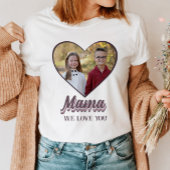 Mama Mother Day Heart Foto Geschenk von Kindern T-Shirt
