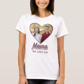 Mama Mother Day Heart Foto Geschenk von Kindern T-Shirt (Vorderseite)