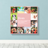 Mama Mother Definition Foto Collage Dusty Rose Leinwanddruck (Insitu (Holzboden))