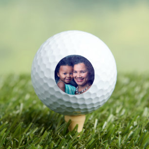 Mama Mother Family Boy Girl Foto personalisieren Golfball