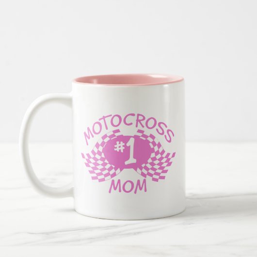Mama Motocross Zweifarbige Tasse (Links)