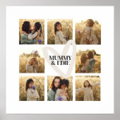 Mama Multi-Foto Creme elegant stilvoll Poster (Vorne)