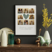 Mama Mummy multi-Foto Herzschlampe grün Zitat eleg