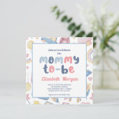 Mama muss Gender Neutral Rainbow farbig sein Einladung (Stehend Vorderseite)