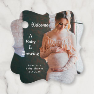 Mama Mutter Baby Brauen Babydusche personalisieren Geschenkanhänger