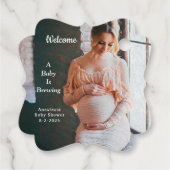 Mama Mutter Baby Brauen Babydusche personalisieren Geschenkanhänger (Rückseite)