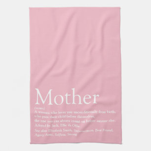 Mama Mutter Definition Zitat Rosa Geschirrtuch
