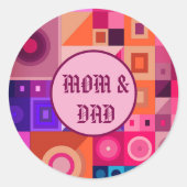 MAMA, MUTTER, FRAUEN, GEBURTSTAG, GESCHENKE SILVER RUNDER AUFKLEBER (Vorderseite)