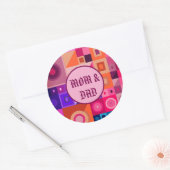 MAMA, MUTTER, FRAUEN, GEBURTSTAG, GESCHENKE SILVER RUNDER AUFKLEBER (Umschlag)