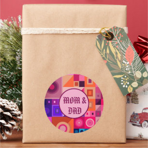 MAMA, MUTTER, FRAUEN, GEBURTSTAG, GESCHENKE SILVER RUNDER AUFKLEBER