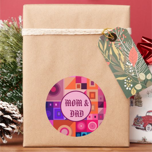 MAMA, MUTTER, FRAUEN, GEBURTSTAG, GESCHENKE SILVER RUNDER AUFKLEBER (Feiertag)