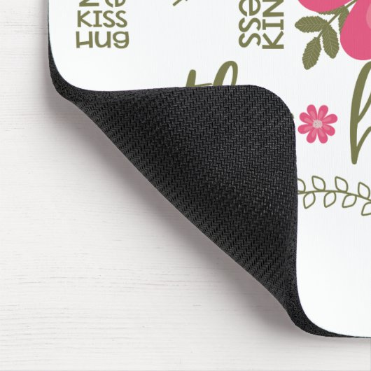 Mama-Mutter-Heldin_Floral Mousepad (Ecke)