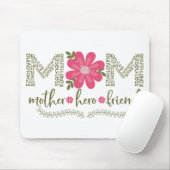 Mama-Mutter-Heldin_Floral Mousepad (Mit Mouse)