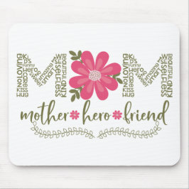 Mama-Mutter-Heldin_Floral Mousepad