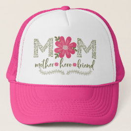 Mama-Mutter-Heldin_Floral Truckerkappe