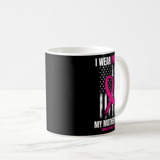 Mama Mutter im Gesetz Brustkrebs Bewusstsein Ameri Kaffeetasse (VorderseiteRechts)
