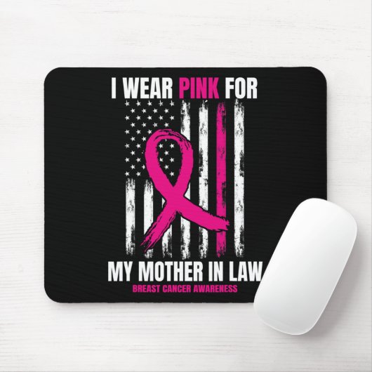 Mama Mutter im Gesetz Brustkrebs Bewusstsein Ameri Mousepad (Mit Mouse)