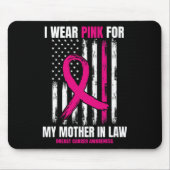 Mama Mutter im Gesetz Brustkrebs Bewusstsein Ameri Mousepad (Vorne)