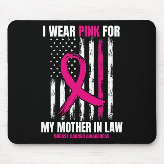Mama Mutter im Gesetz Brustkrebs Bewusstsein Ameri Mousepad (Vorne)