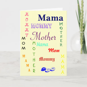 Mama, Mutter, Mutter, Mama Karte