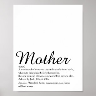 Mama, Mutter, Muttersprache Definition Skript am b Poster