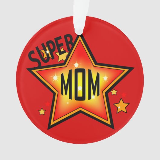 Mama Mutter Super Star Weihnachtsschmuck 2 Ornament (Vorderseite)