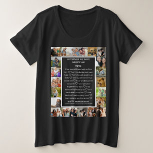 Mama Mütter Tag 22 FotoCollage Große Größe T-Shirt