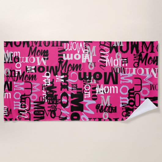 MAMA Mütter Tag Geschenk Strand Badetuch (Vorderseite)
