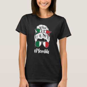 Mama Mütter Tag Messy Bun Italienische Mama T-Shirt