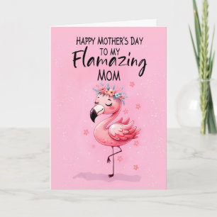 Mama Mütter Tag mit Flamingo Fabulous und Spaß Karte