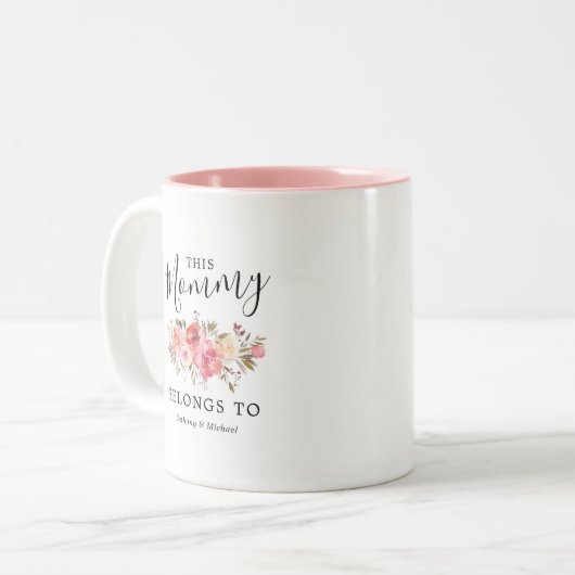 Mama Mütter Tag Rosa Tasse (Vorderseite Links)
