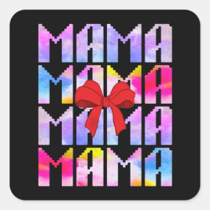 Mama Mütter Tagesgeschenk für Mama Quadratischer Aufkleber