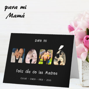 Mama Muttertag Benutzerdefiniertes Foto & Name Karte