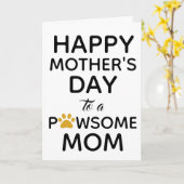 Mama Muttertag des Hundes Karte (Gelbe Blume)