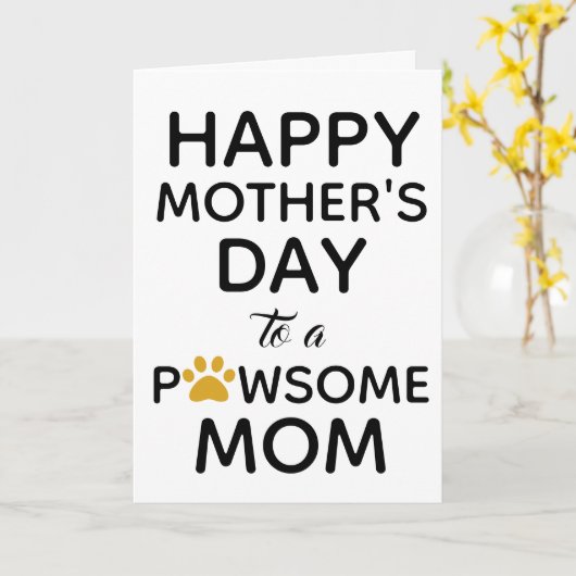 Mama Muttertag des Hundes Karte (Gelbe Blume)