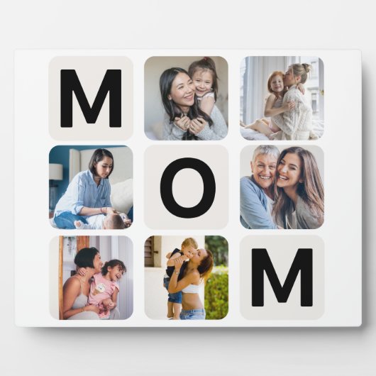 Mama Muttertag Foto Collage Plaque Fotoplatte (Vorderseite)