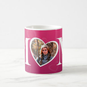 MAMA Muttertag Foto Rosa Herzrahmen Kaffeetasse