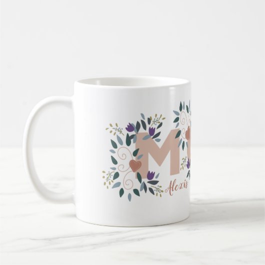 Mama Muttertag Individuelle Name & Jahr Tasse (Links)
