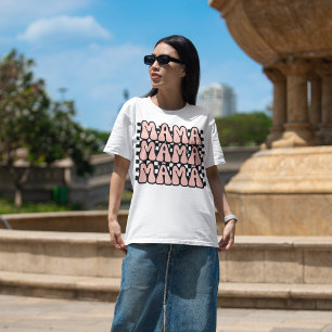Mama Muttertag Retro Rosa T-Shirt